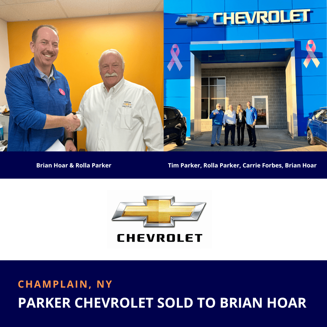 Parker Chevrolet in Champlain, NY Sold to Brian Hoar